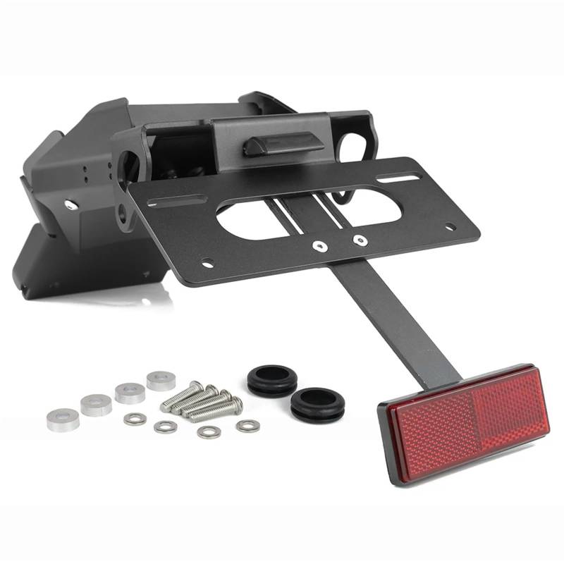 PQAIECXD Motorrad-kennzeichenhalter Kompatibel Mit Ducati Für Multistrada Für V4 Für V4S 2021-2024 Motorrad-Kennzeichenrahmenhalter Halterung Heckkotflügel-Eliminator(with Reflector) von PQAIECXD