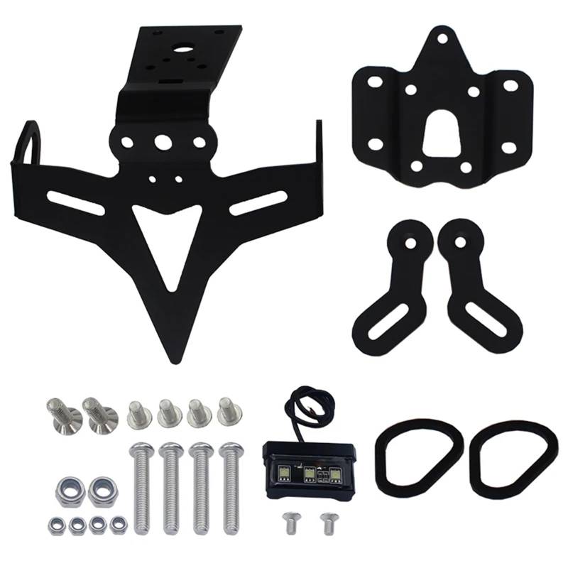 PQAIECXD Motorrad-kennzeichenhalter Kompatibel Mit FZ-07 Für MT-07 2014-2024 Motorrad-Kennzeichenhalter, Kotflügel-Eliminator, Ersatz Der Zulassungshalterung(No Signal) von PQAIECXD