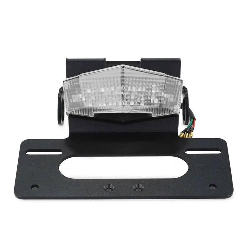 PQAIECXD Motorrad-kennzeichenhalter Kompatibel Mit Für KLX230R 2020-2024 Kennzeichenhalter Kotflügel Eliminator Motorrad Bremslicht Nummernrahmen(Clear) von PQAIECXD