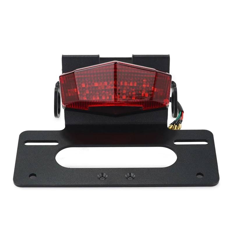 PQAIECXD Motorrad-kennzeichenhalter Kompatibel Mit Für KLX230R 2020-2024 Kennzeichenhalter Kotflügel Eliminator Motorrad Bremslicht Nummernrahmen(Red) von PQAIECXD