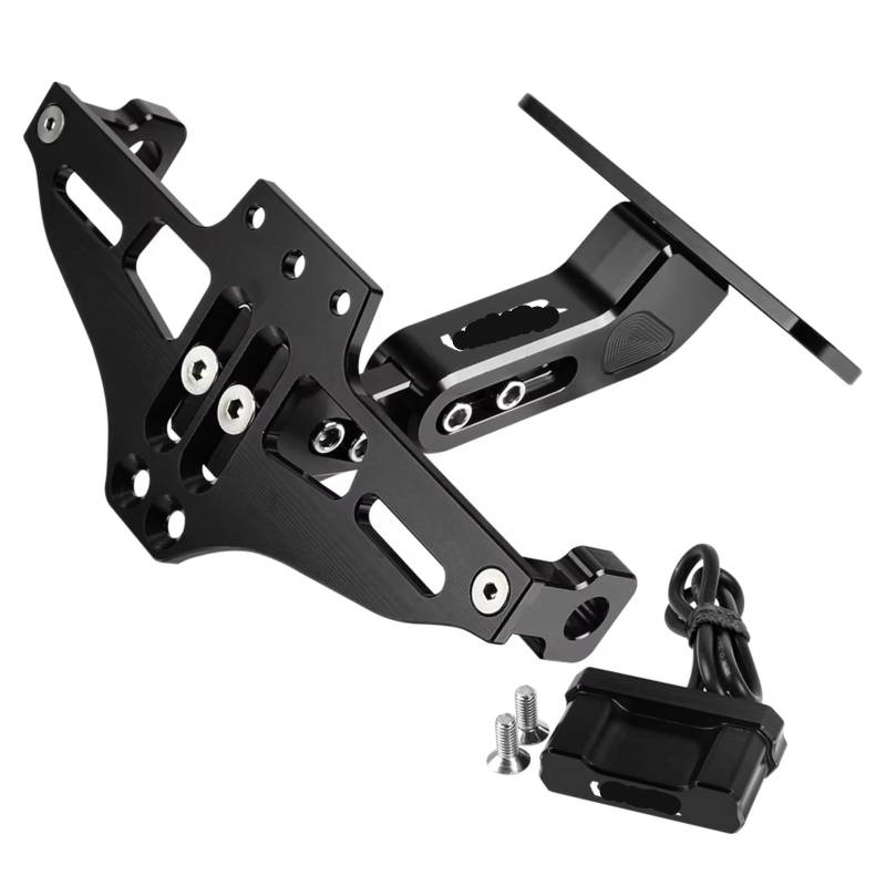 PQAIECXD Motorrad-kennzeichenhalter Kompatibel Mit Für VTR1000F/FIRESTORM Für VTR 1000 F SP1/SP2 1998–2005. Motorrad-Kennzeichenrahmen Aus Silikon, Halterung Für Blinker.(Black) von PQAIECXD