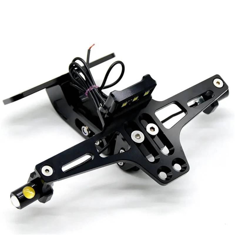 PQAIECXD Motorrad-kennzeichenhalter Kompatibel Mit Für ZX10R 2005-2023 Roller Kennzeichenhalter Blinker Rücklicht Kotflügel Eliminator Ersatz(Black) von PQAIECXD