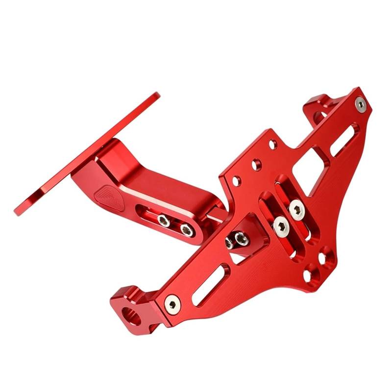 PQAIECXD Motorrad-kennzeichenhalter Kompatibel Mit Für ZX10R 2005-2023 Roller Kennzeichenhalter Blinker Rücklicht Kotflügel Eliminator Ersatz(Red) von PQAIECXD
