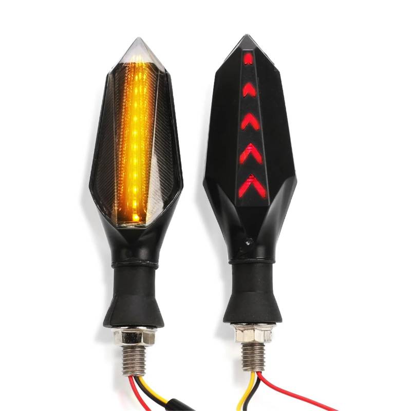PQAIECXD Motorrad-kennzeichenhalter Kompatibel Mit Für ZX10R 2005-2023 Roller Kennzeichenhalter Blinker Rücklicht Kotflügel Eliminator Ersatz(Red Yellow) von PQAIECXD