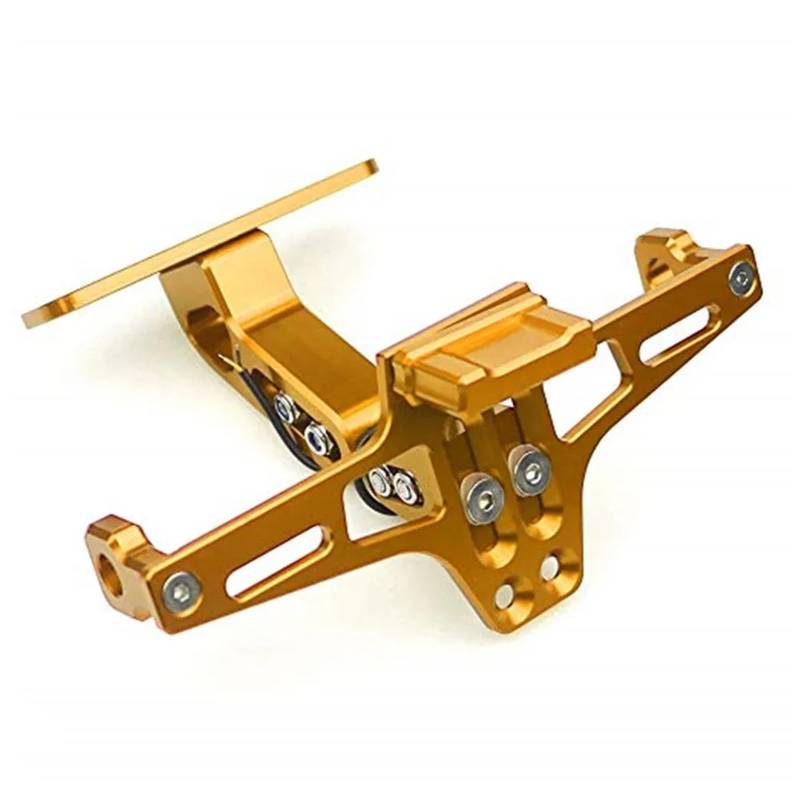 PQAIECXD Motorrad-kennzeichenhalter Kompatibel Mit RSV1000R Verstellbarer Motorrad-Rücklichthalter, Universeller Ersatz Für Die Hintere Halterung.(Yellow) von PQAIECXD