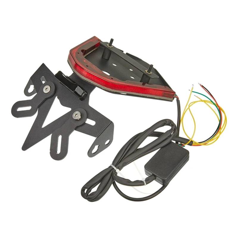 PQAIECXD Motorrad-kennzeichenhalter Kompatibel Mit S1000RR 2019-2022 Motorradzubehör Wave Rücklicht Kennzeichenhalter Blinker Lichtplattenhalterung(Red) von PQAIECXD