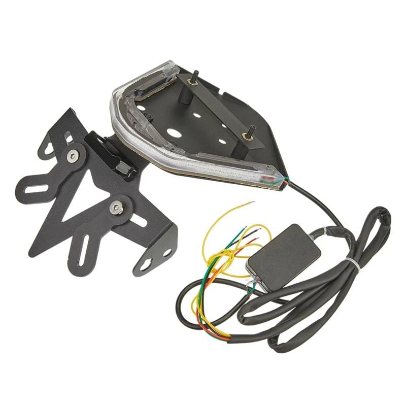 PQAIECXD Motorrad-kennzeichenhalter Kompatibel Mit S1000RR 2019-2022 Motorradzubehör Wave Rücklicht Kennzeichenhalter Blinker Lichtplattenhalterung(Transparent) von PQAIECXD