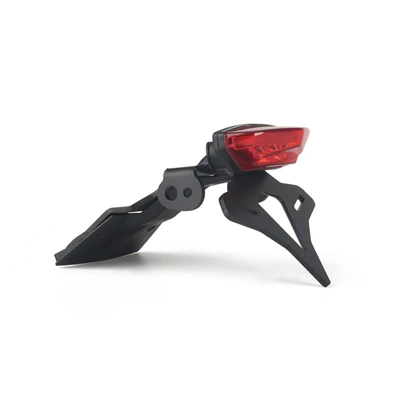 PQAIECXD Motorrad-kennzeichenhalter Kompatibel Mit Suzuki Für GSX-8S 2023-2024 Motorrad-Hinterrad-Kurze-Heck-Nummernschildhalter Reitstockhalterung Mit Integriertem Licht(Red) von PQAIECXD