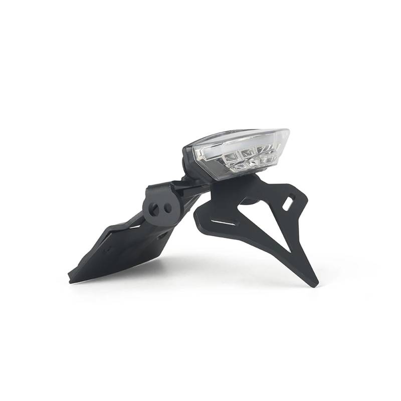 PQAIECXD Motorrad-kennzeichenhalter Kompatibel Mit Suzuki Für GSX-8S 2023-2024 Motorrad-Hinterrad-Kurze-Heck-Nummernschildhalter Reitstockhalterung Mit Integriertem Licht(Transparent) von PQAIECXD
