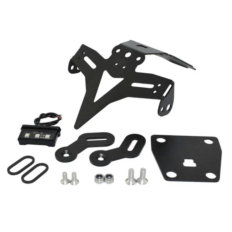 PQAIECXD Motorrad-kennzeichenhalter Kompatibel Mit Suzuki Für GSX-S750 2017-2021 Motorrad-Kennzeichenhalter-Halterungssatz Heckklappe Kotflügel-Eliminator Mit Licht von PQAIECXD