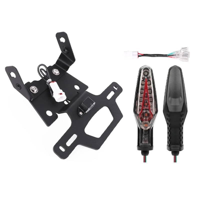 PQAIECXD Motorrad-kennzeichenhalter Kompatibel Mit Suzuki Für GSXS8R Für GSX-8R 2024 Für GSX-8S 2023-2024 Motorrad-Heckhalterungs-Blinker-Bremslicht von PQAIECXD