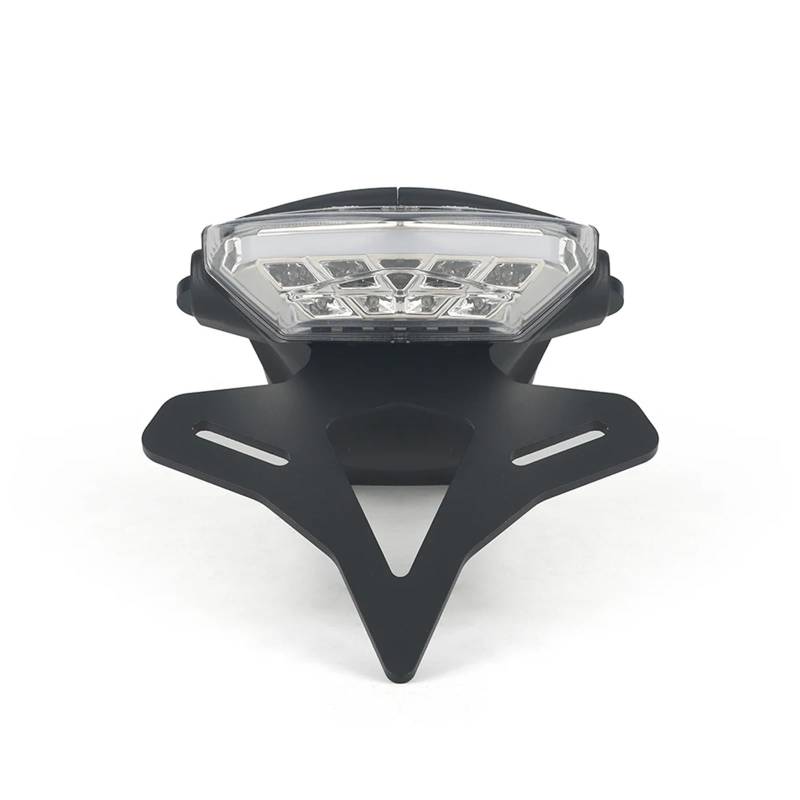 PQAIECXD Motorrad-kennzeichenhalter Kompatibel Mit Trident Für 660 Motorrad Kennzeichenhalter Integriertes Rücklicht Schwarzes Heck Ordentliche Heckkotflügelbefestigung Geeignet(Transparent) von PQAIECXD