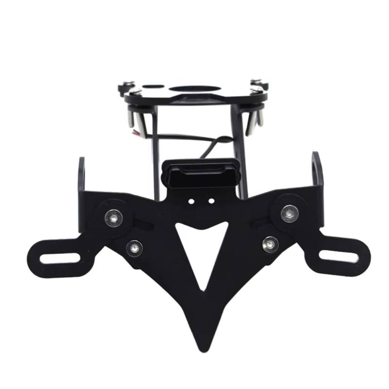 PQAIECXD Motorrad-kennzeichenhalter Kompatibel Mit Yamaha Für MT-09 2021 2022 Motorrad-Kennzeichenhalter-Kotflügel Für Eliminator-Registrierungshalterung Zubehör(Black 1) von PQAIECXD