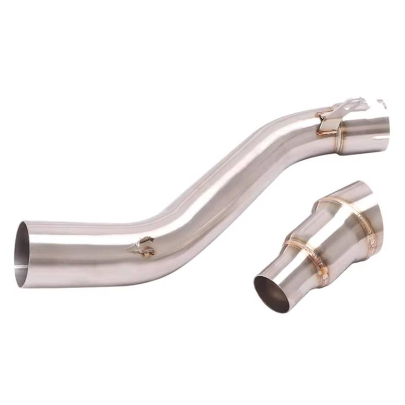 PQAIECXD Motorradauspuff Für CB650F CBR650F 2014-2018 Für CB650R CBR650 2019 2020 2021 2022 Motorradauspuff Modifiziertes Verbindungsrohr Verbinden Von 60 Mm Schalldämpfer Slip On(Silver) von PQAIECXD