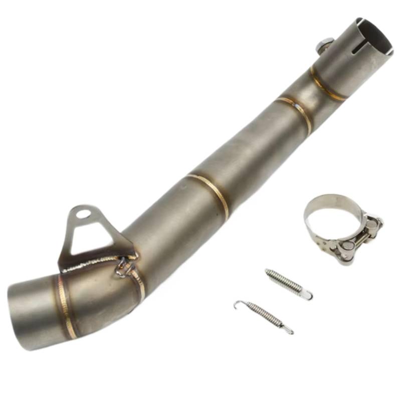 PQAIECXD Motorradauspuff Für CBR1000RR 2008-2016 Motorradauspuff Für Fluchtsystem Mittelverbindungsrohr Schalldämpfer Motorrad Modifiziertes Auspuffrohr Rohrrohr(Silver) von PQAIECXD