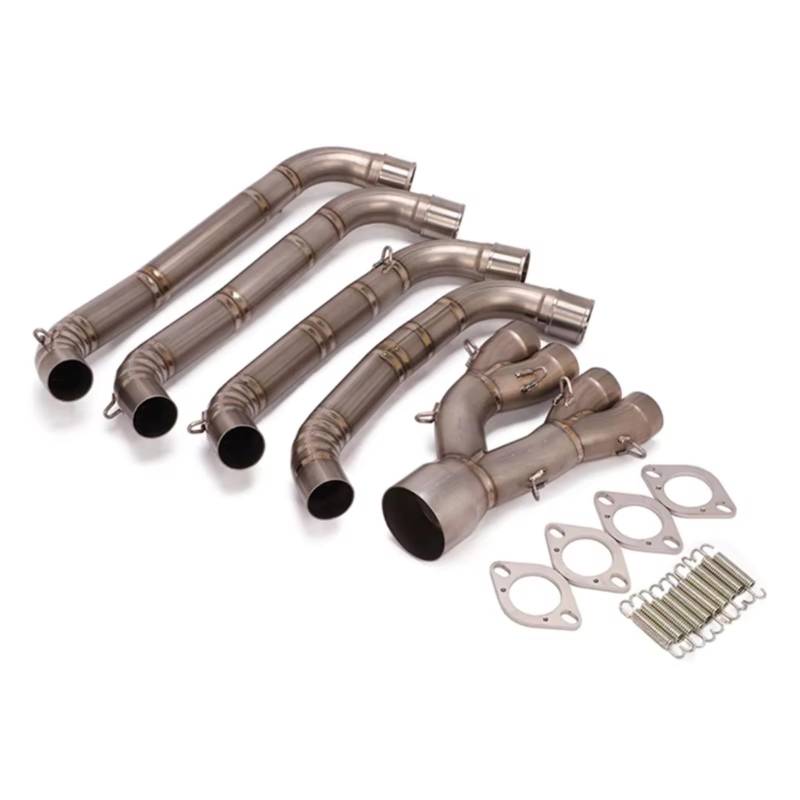 PQAIECXD Motorradauspuff Für CBR650F CBR650R CBR650 Motorradauspuff Für Esacpe Komplettsysteme Rohr Vorne Verbindungsrohr Modifizierter Schalldämpfer Motorradauspuffadapter von PQAIECXD