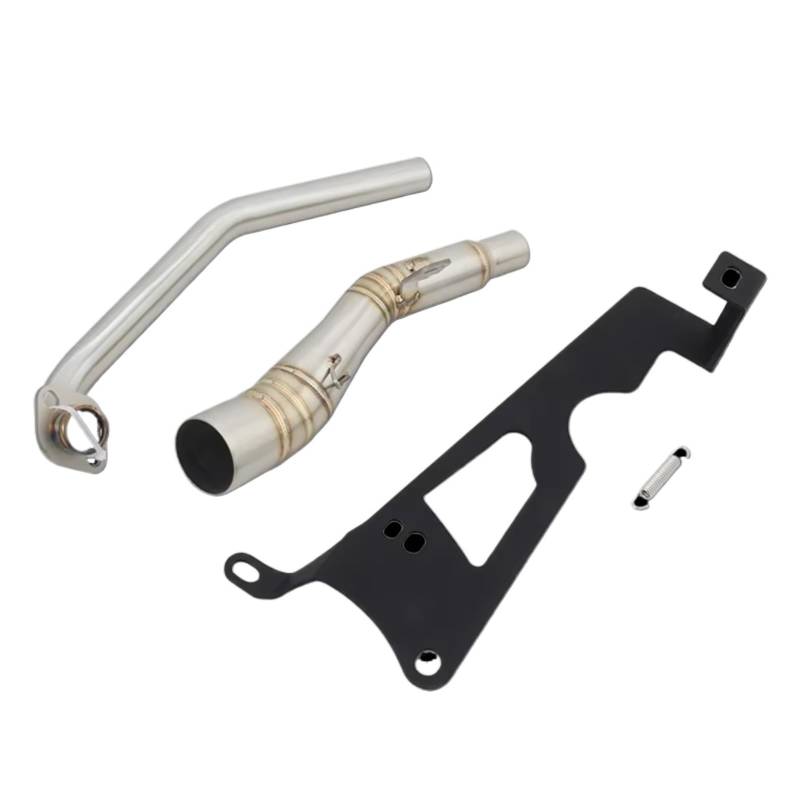 PQAIECXD Motorradauspuff Für Cross Für Cub110 CC110 2018 2019 2020 2021 2022 2023 Motorradauspuff Für Escape Moto Systems Modifiziertes System Vorne Mittelverbindungsrohr von PQAIECXD