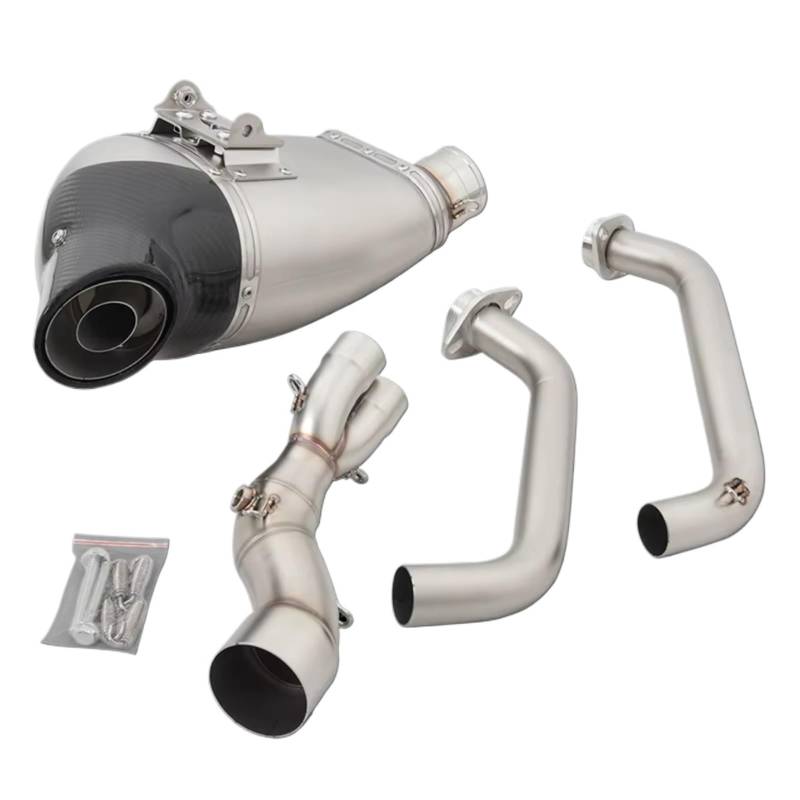 PQAIECXD Motorradauspuff Für Ninja 650 2017 2018 2019 2020 2021 2022 Motorradauspuff Für Escape Full Systems Vorne Mitte Link Rohr Schalldämpfer DB Kille von PQAIECXD