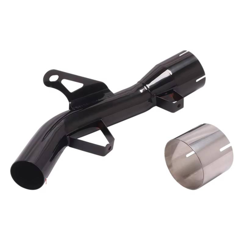 PQAIECXD Motorradauspuff Für Ninja Für Z900 Z900e A2 2017 2018 2019 Motorradauspuff Für Fluchtsysteme Modifizieren Mid Link Pipe Ersetzen Sie Den Katalysator(Black) von PQAIECXD