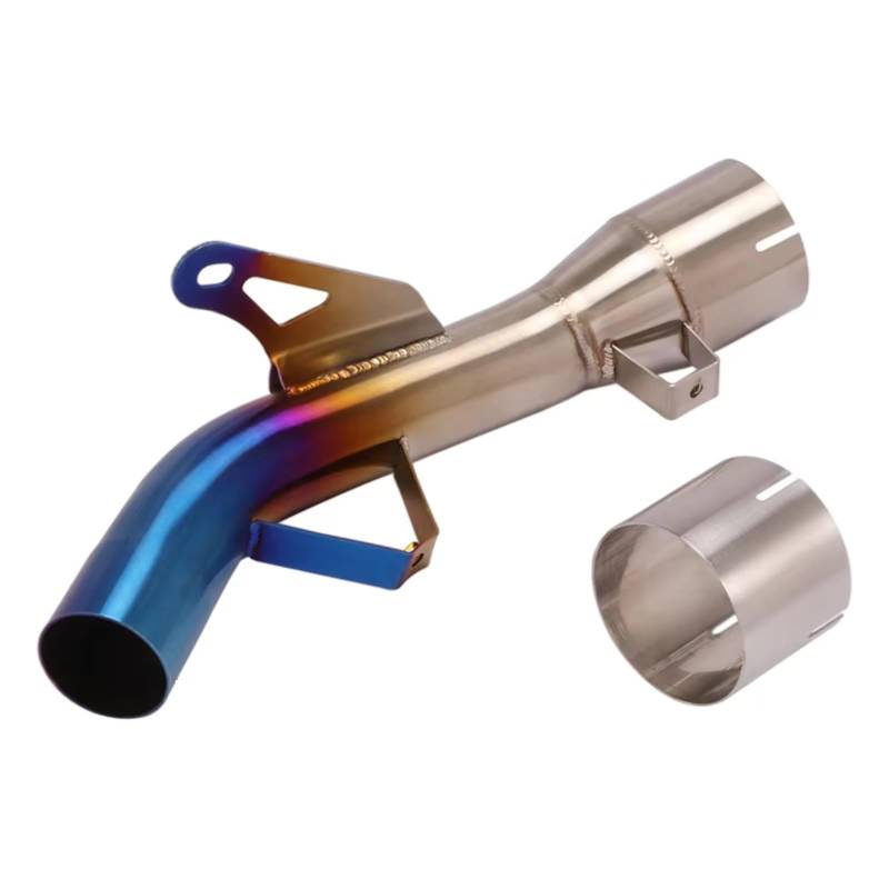 PQAIECXD Motorradauspuff Für Ninja Für Z900 Z900e A2 2017 2018 2019 Motorradauspuff Für Fluchtsysteme Modifizieren Mid Link Pipe Ersetzen Sie Den Katalysator(Blue) von PQAIECXD