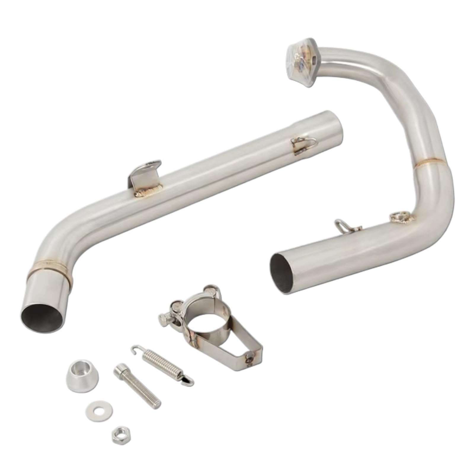 PQAIECXD Motorradauspuff Für Ninja125 Z125 2018 2019 2020 2021 2022 Slip-On-Motorradauspuff Für Escape Front Mid Link Pipe Für Connect Schalldämpfer von PQAIECXD
