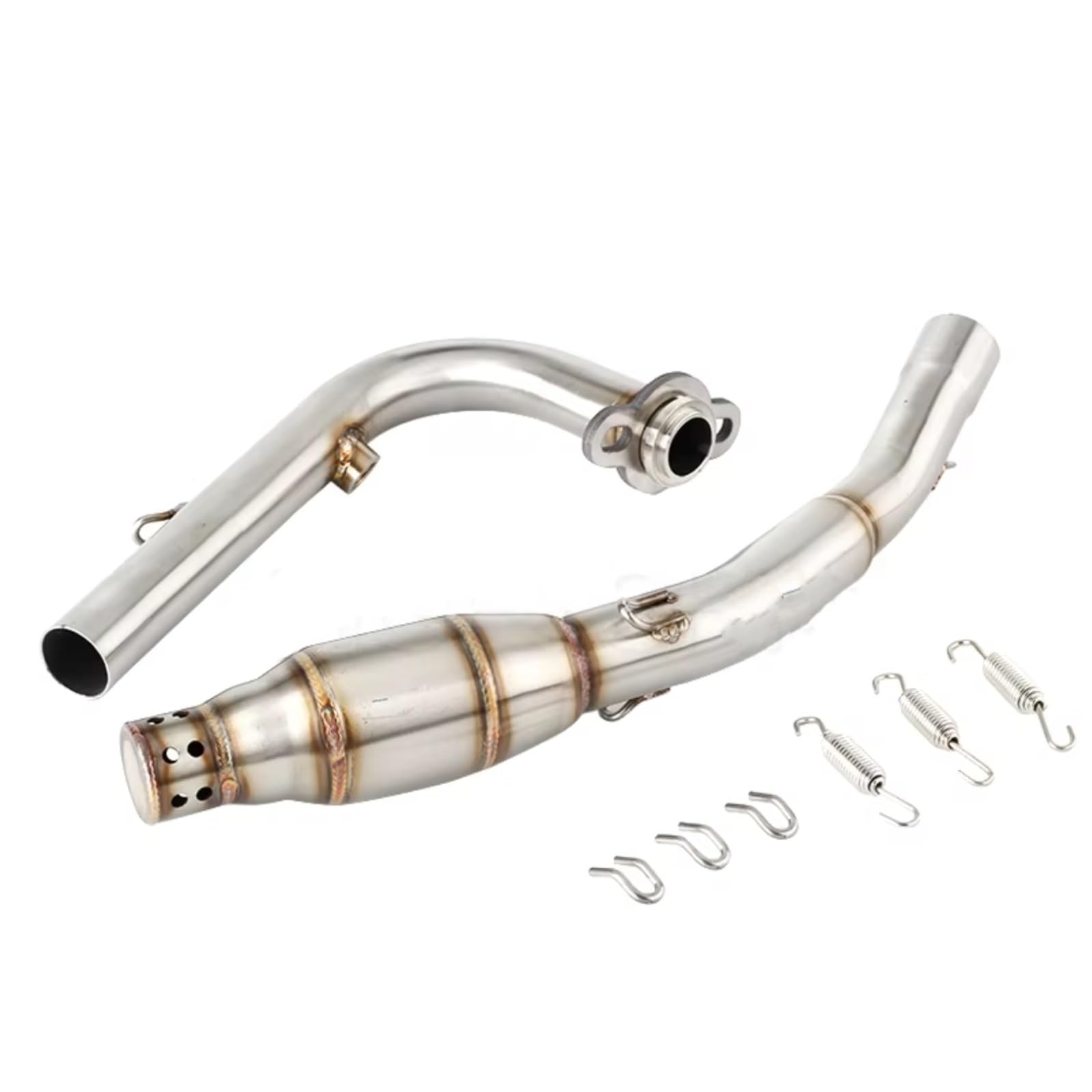 PQAIECXD Motorradauspuff Für PCX125 2021 2022 2023 2024 Für Escape Motorrad Auspuff Schalldämpfer Header Link Rohr 51mm Slip-on Motorrad Auspuff Adapter Stecker von PQAIECXD