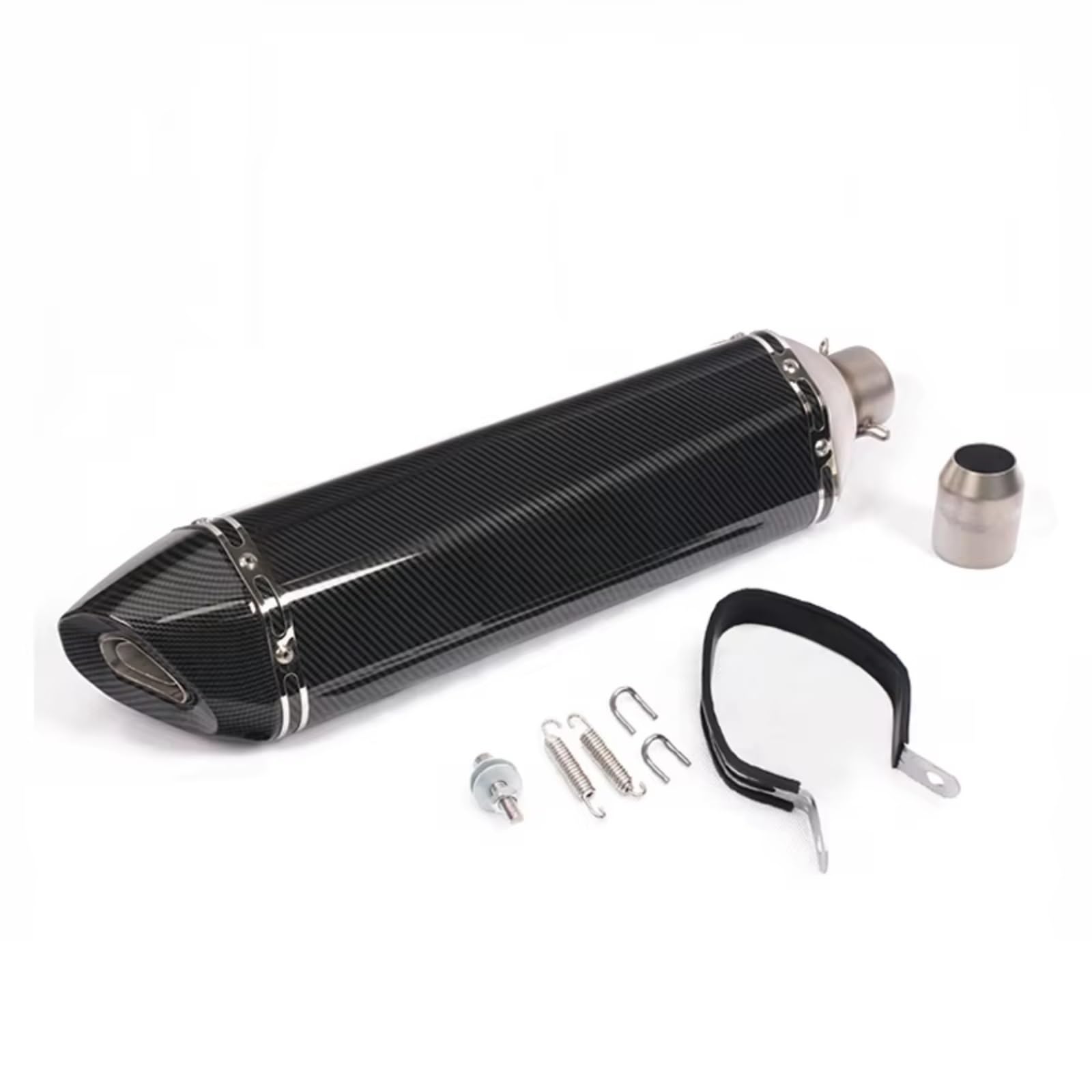 PQAIECXD Motorradauspuff Kompatibel Mit ATV Für Street Bike 38-51 Mm Universal-Motorrad-Auspuffrohr Mit Schalldämpfer Motorrad-Auspuffrohr 310/370/470/570 Mm(Type E) von PQAIECXD