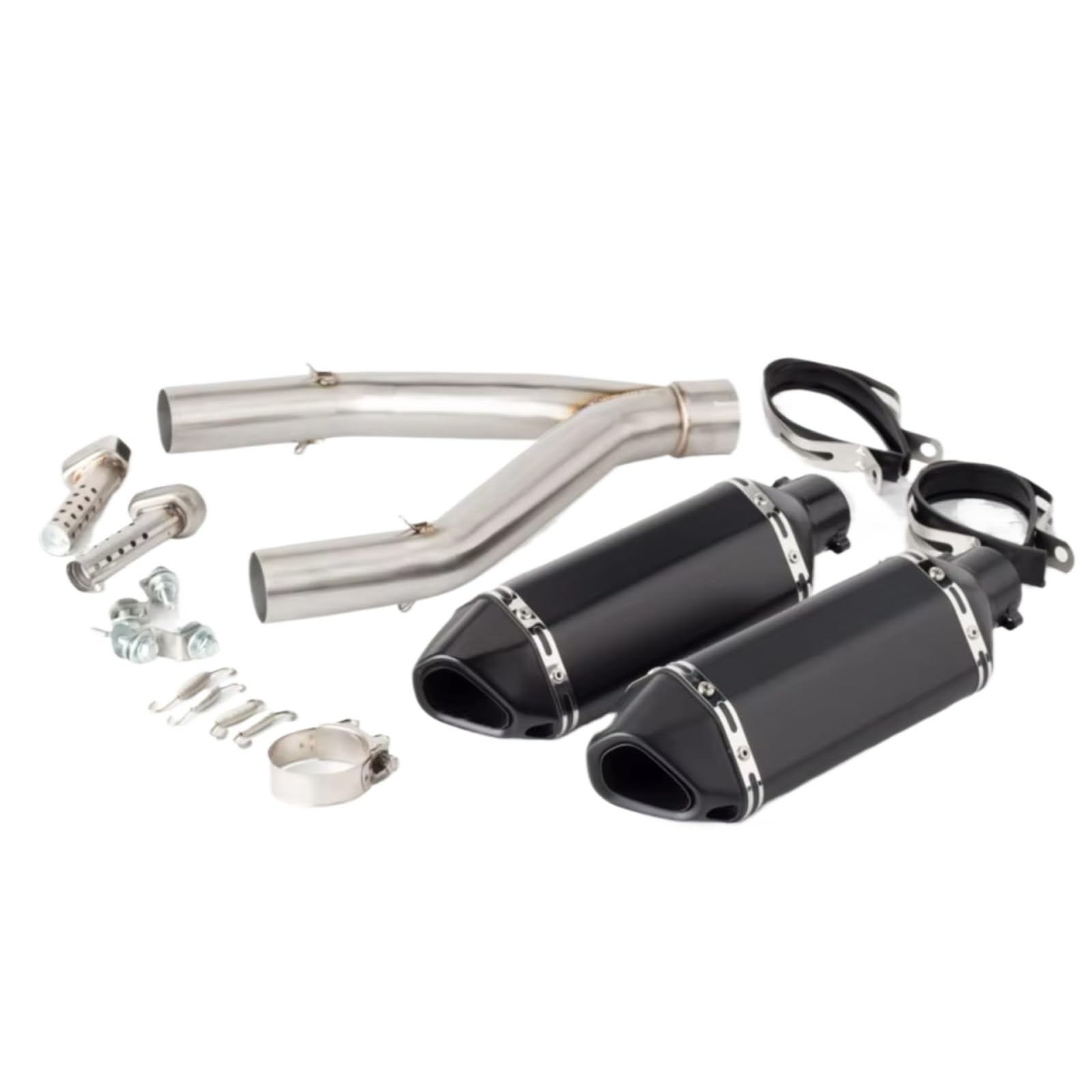 PQAIECXD Motorradauspuff Kompatibel Mit Aprilia Für DD750 2008 2009 2010 2011 2012 2013 2014 2015 2016 Motorrad-Verbindungsrohr Motorrad-Schalldämpfer-Auspuffrohr(H) von PQAIECXD