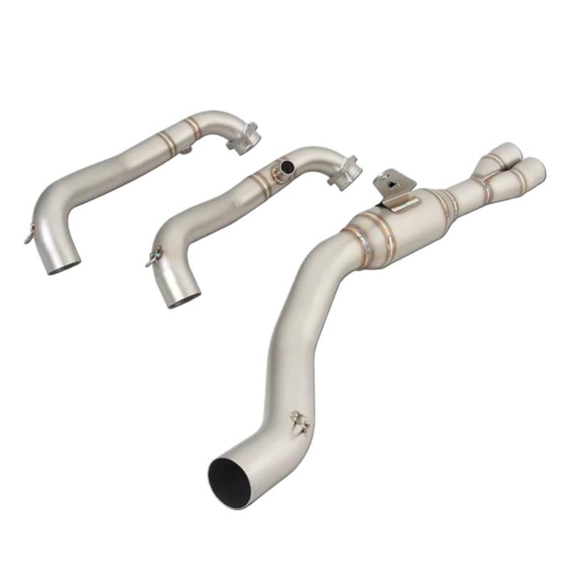 PQAIECXD Motorradauspuff Kompatibel Mit Aprilia Für RS660 RS Für Tuono 660 2021 2022 2023 Motorradauspuff Fluchtsystem Modifiziertes 51-mm-Schalldämpfer-Frontverbindungsrohr von PQAIECXD