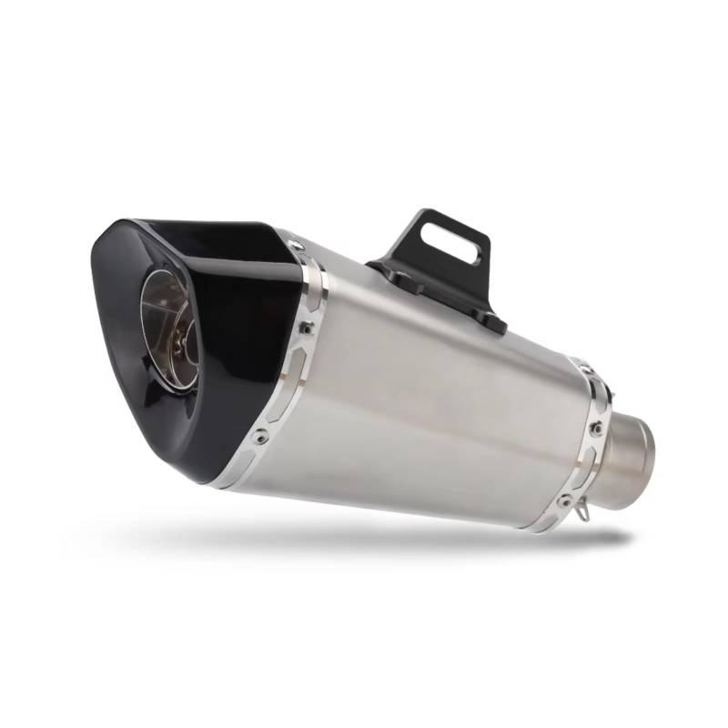 PQAIECXD Motorradauspuff Kompatibel Mit CB500X Modifiziertem Motorrad-Auspuffschalldämpfer, 51 Mm, Universeller Motorradauspuff, Modifizierter Großer Kegel, Sechskantschalldämpfer(A) von PQAIECXD