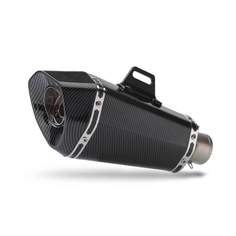 PQAIECXD Motorradauspuff Kompatibel Mit CB500X Modifiziertem Motorrad-Auspuffschalldämpfer, 51 Mm, Universeller Motorradauspuff, Modifizierter Großer Kegel, Sechskantschalldämpfer(D) von PQAIECXD