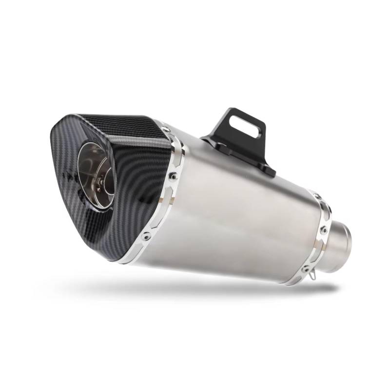 PQAIECXD Motorradauspuff Kompatibel Mit CB500X Modifiziertem Motorrad-Auspuffschalldämpfer, 51 Mm, Universeller Motorradauspuff, Modifizierter Großer Kegel, Sechskantschalldämpfer(F) von PQAIECXD