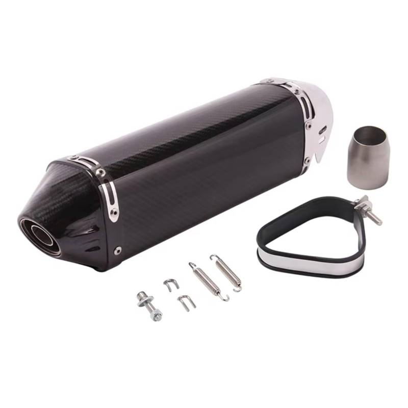 PQAIECXD Motorradauspuff Kompatibel Mit CBR500R Für R6 Motorrad-Schalldämpfer, Auspuffrohr DB Killer, 51 Mm, Universeller Motorrad-Auspuff(G Full Carbon) von PQAIECXD