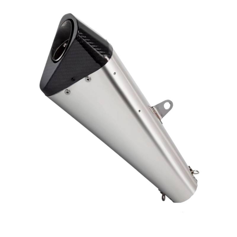 PQAIECXD Motorradauspuff Kompatibel Mit CBR650R 51/57/60mm Universal-Motorradzubehör Motorradauspuff Modifizierendes Endrohr Carbon-Schalldämpfer(C 60mm) von PQAIECXD