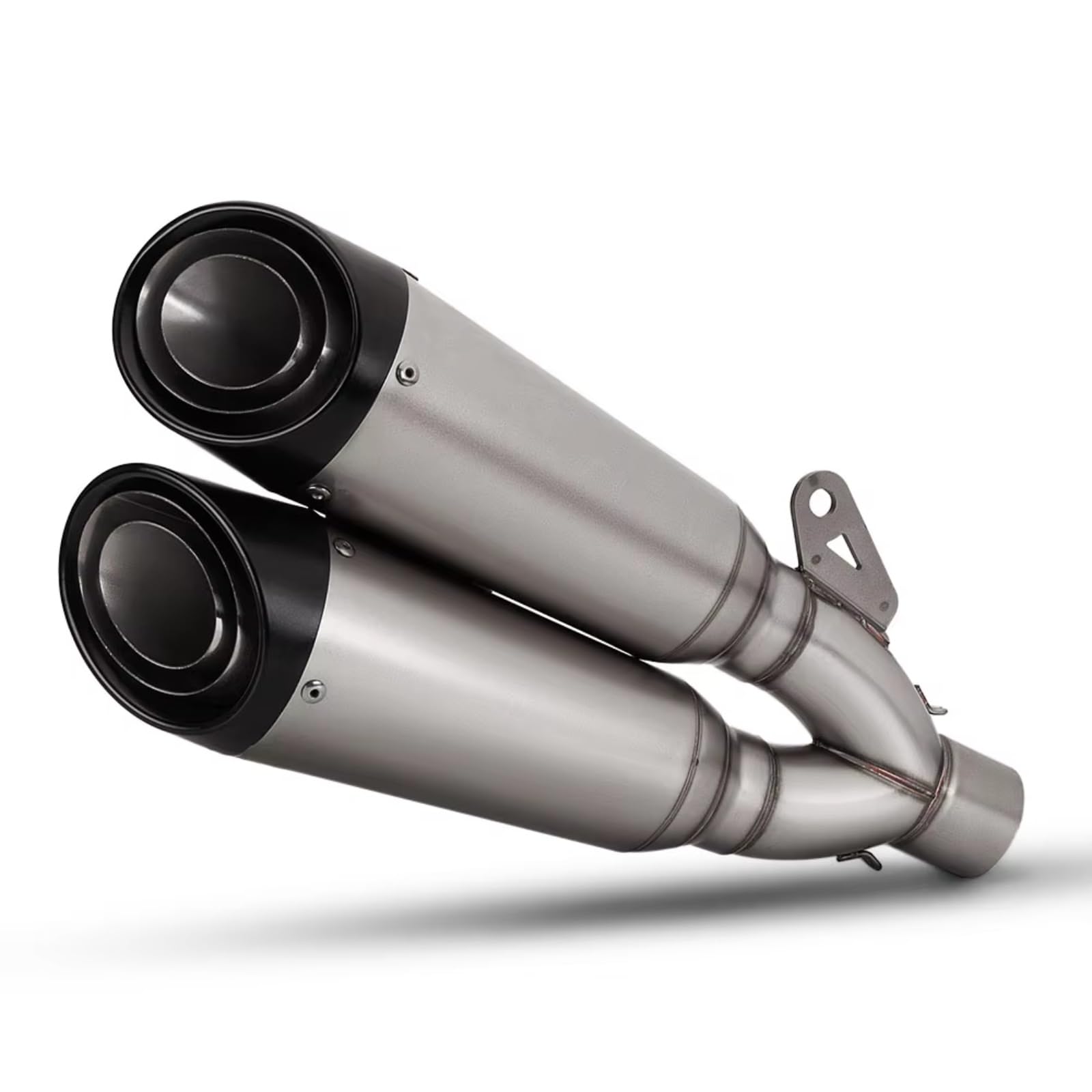 PQAIECXD Motorradauspuff Kompatibel Mit CBR650R-Motorradzubehör. Universeller 51-mm-Motorradauspuff. Modifizierter Doppelauslass-Dreischicht-Schalldämpfer.(Type A) von PQAIECXD