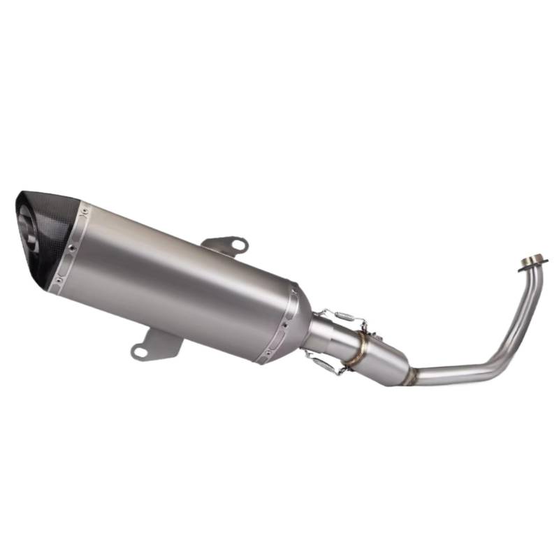 PQAIECXD Motorradauspuff Kompatibel Mit FORZA300 2018 2019 2020 Motorradauspuff Modifizieren Slip-On-Auspuff-Vorderrohrschalldämpfer(Type A) von PQAIECXD