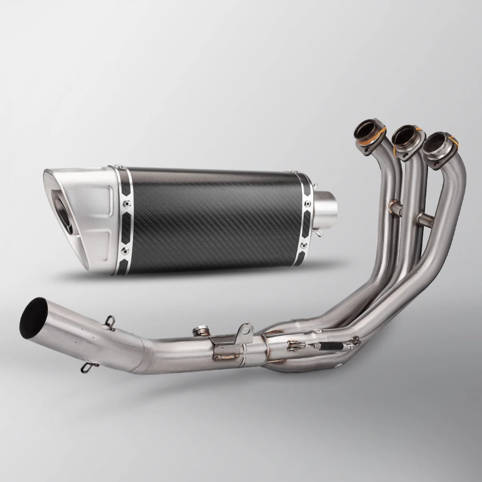 PQAIECXD Motorradauspuff Kompatibel Mit FZ09 Für XS900R 2021 2022 2023 2024 Motorradzubehör Motorradauspuffrohr Modifizieren Front Link Pipe Schalldämpfer Auspuff(C 2021-2023) von PQAIECXD