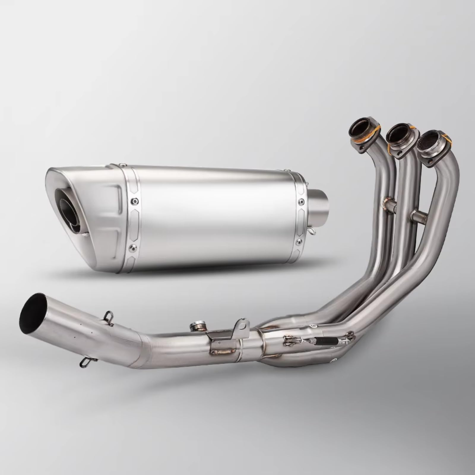 PQAIECXD Motorradauspuff Kompatibel Mit FZ09 Für XS900R 2021 2022 2023 2024 Motorradzubehör Motorradauspuffrohr Modifizieren Front Link Pipe Schalldämpfer Auspuff(E 2024) von PQAIECXD