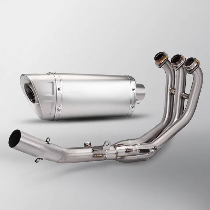 PQAIECXD Motorradauspuff Kompatibel Mit FZ09 Für XS900R 2021 2022 2023 2024 Motorradzubehör Motorradauspuffrohr Modifizieren Front Link Pipe Schalldämpfer Auspuff(E 2024) von PQAIECXD