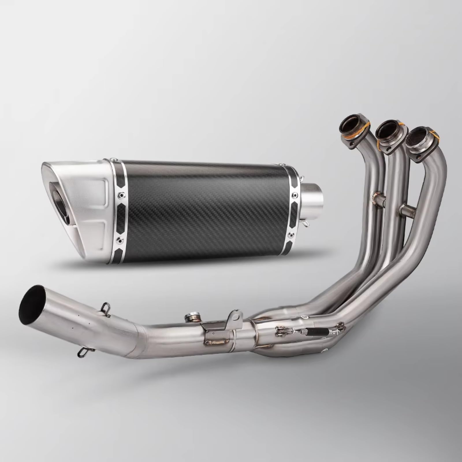 PQAIECXD Motorradauspuff Kompatibel Mit FZ09 Für XS900R 2021 2022 2023 2024 Motorradzubehör Motorradauspuffrohr Modifizieren Front Link Pipe Schalldämpfer Auspuff(F 2024) von PQAIECXD