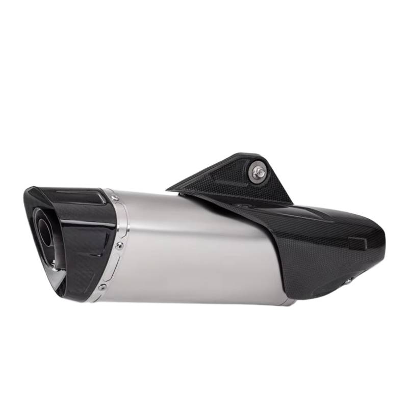 PQAIECXD Motorradauspuff Kompatibel Mit Für ER6N Für ZX4R 51 Mm Motorradzubehör Universal-Motorradauspuff Modifizierung Schalldämpfer Mit Abdeckung von PQAIECXD