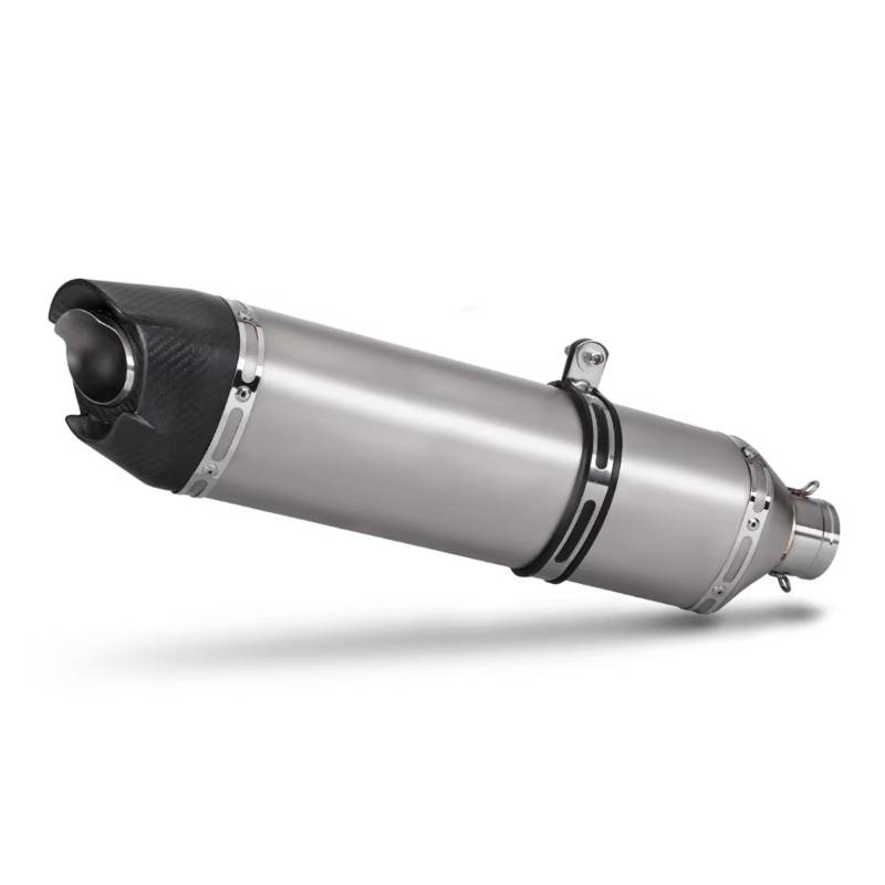 PQAIECXD Motorradauspuff Kompatibel Mit Für NINJA650 Für ER6N Motorradauspuff Modify Schalldämpfer Universal 51mm Motorrad Auspuff Endrohr(Type B 570MM) von PQAIECXD