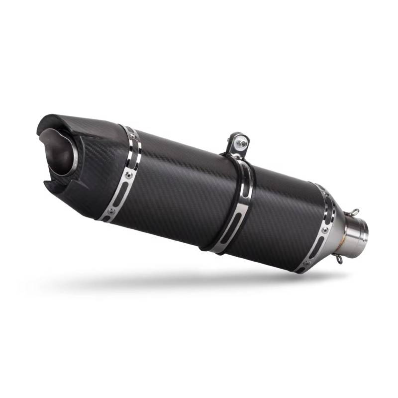 PQAIECXD Motorradauspuff Kompatibel Mit Für NINJA650 Für ER6N Motorradauspuff Modify Schalldämpfer Universal 51mm Motorrad Auspuff Endrohr(Type C 470MM) von PQAIECXD
