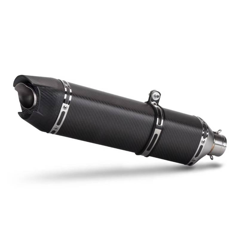 PQAIECXD Motorradauspuff Kompatibel Mit Für NINJA650 Für ER6N Motorradauspuff Modify Schalldämpfer Universal 51mm Motorrad Auspuff Endrohr(Type D 570MM) von PQAIECXD