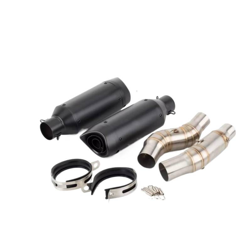 PQAIECXD Motorradauspuff Kompatibel Mit Für Z1000 Für Z1000SX 2010 2011 2012 2013 2014 2015 2016 2017 2018 2019 2020 Motorradauspuff Mittelrohr Slip On 51mm Schalldämpfer(B) von PQAIECXD