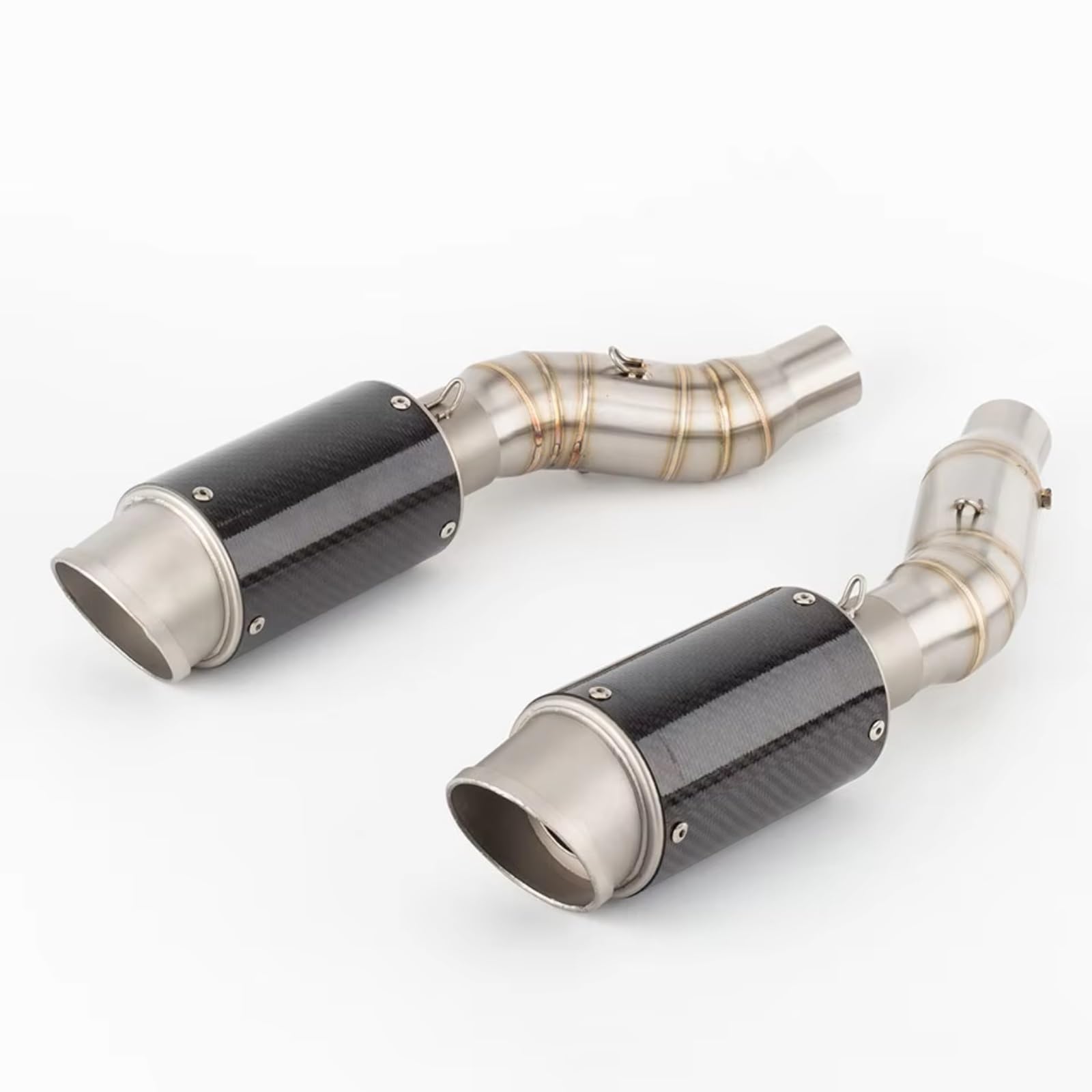 PQAIECXD Motorradauspuff Kompatibel Mit Für Z1000 Für Z1000SX 2010 2011 2012 2013 2014 2015 2016 2017 2018 2019 2020 Motorradauspuff Mittelrohr Slip On 51mm Schalldämpfer(C) von PQAIECXD