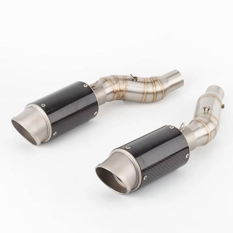 PQAIECXD Motorradauspuff Kompatibel Mit Für Z1000 Für Z1000SX 2010 2011 2012 2013 2014 2015 2016 2017 2018 2019 2020 Motorradauspuff Mittelrohr Slip On 51mm Schalldämpfer(C) von PQAIECXD