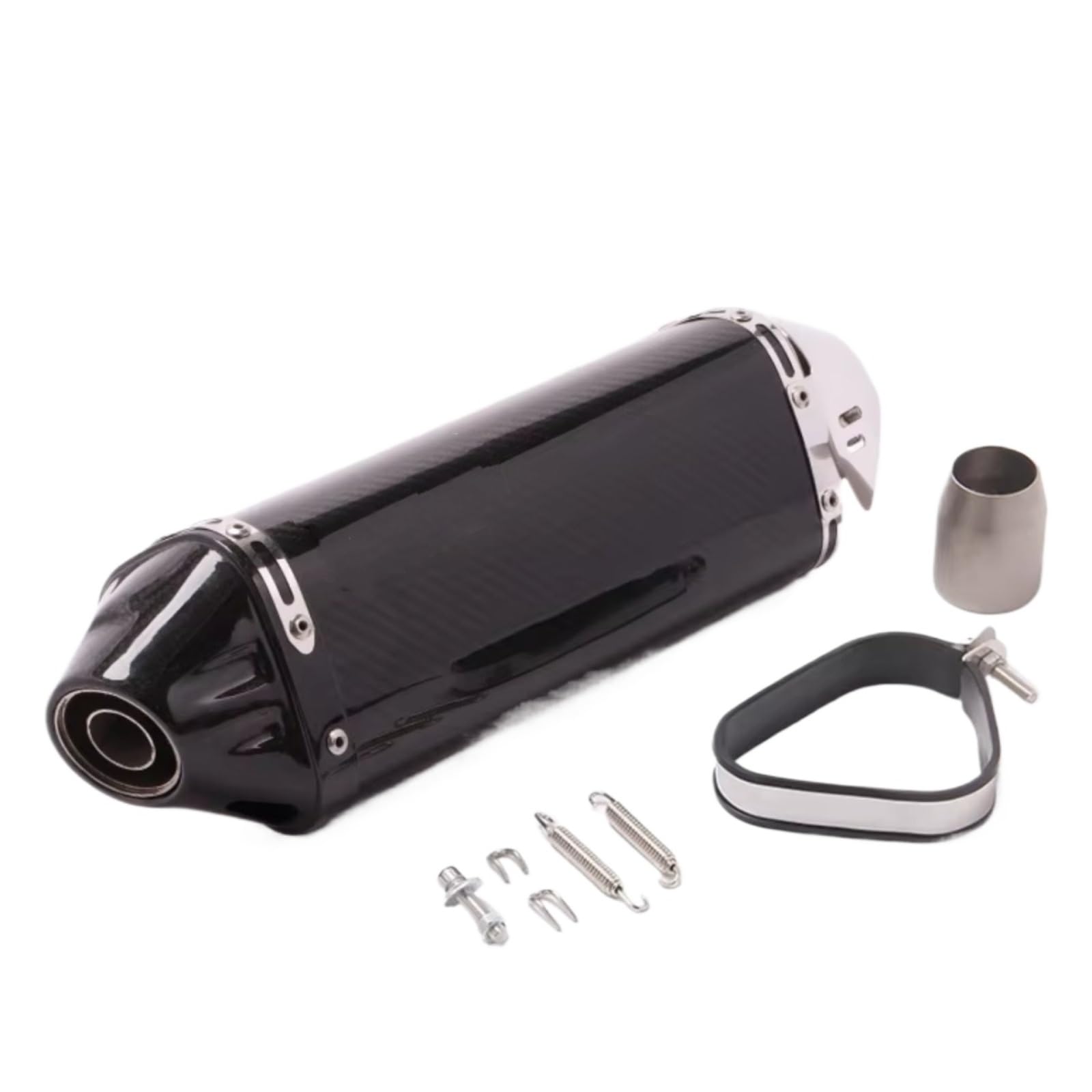 PQAIECXD Motorradauspuff Kompatibel Mit Für Z900 Motorrad-Schalldämpfer-Auspuffrohr, 51 Mm, Universelles Motorrad-Auspuffrohr(Type B) von PQAIECXD