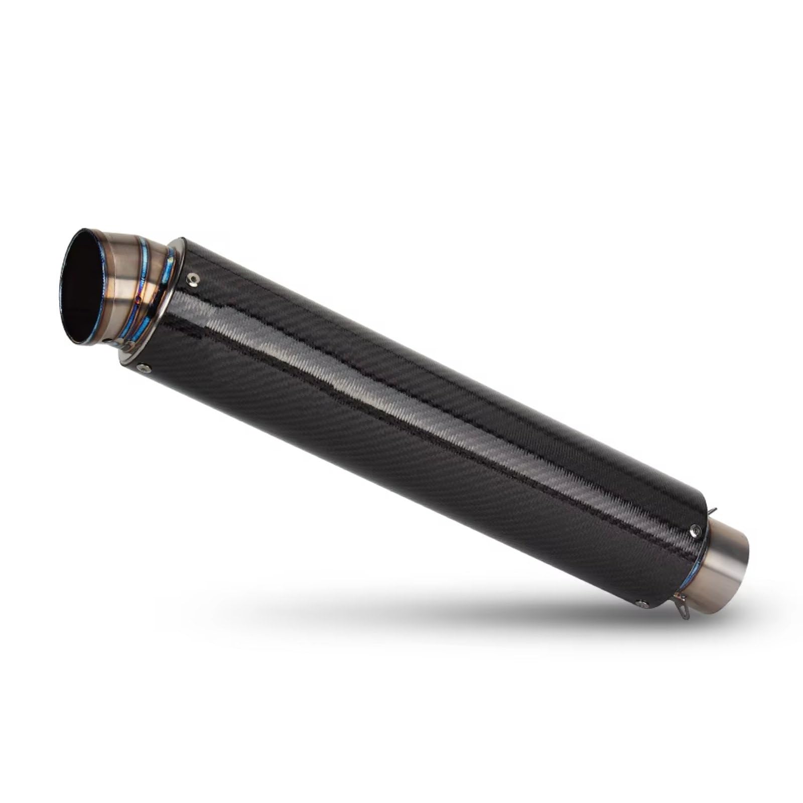 PQAIECXD Motorradauspuff Kompatibel Mit Für Z900RS Für ZX25R Universal 60mm Motorradauspuff Schalldämpfer Motorrad Schalldämpfer Auspuffrohr(Type B 490MM) von PQAIECXD