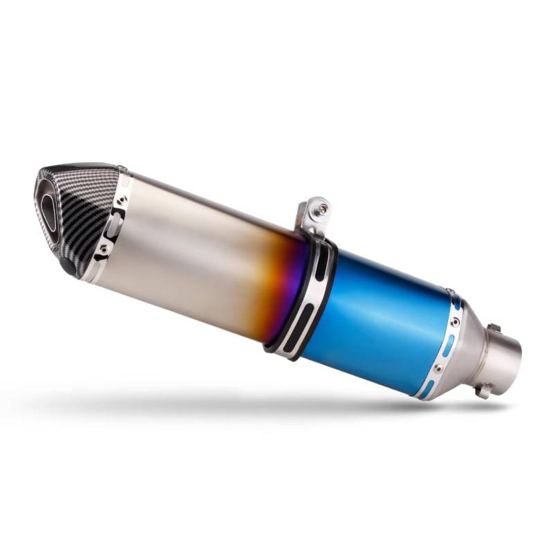 PQAIECXD Motorradauspuff Kompatibel Mit Für ZX4RR Für ER6N Motorrad-Auspuffrohr Ändern 470 Mm Langer Schalldämpfer(D) von PQAIECXD